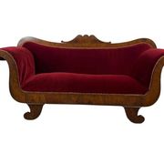Canapé baroque vintage bordeaux
