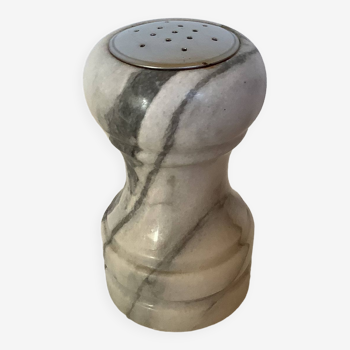 Gray white marble salt shaker