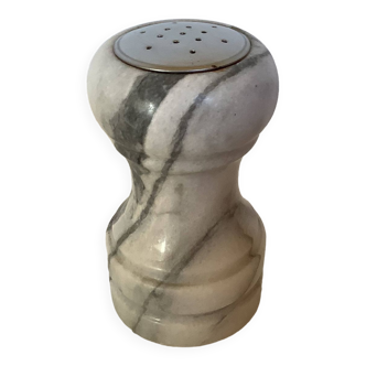 Gray white marble salt shaker