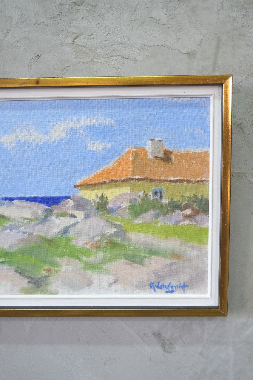 Ragnar Lindquist, Swedish Modern Landscape, 1960s, Oil on Canvas, Framed
