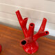 Set of two vintage “Alberello” coral vases