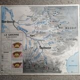 Ancienne carte scolaire MDI : France « Cultures industrielles et forêts »