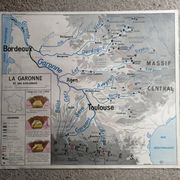 Old MDI school map: France “Industrial crops and forests”