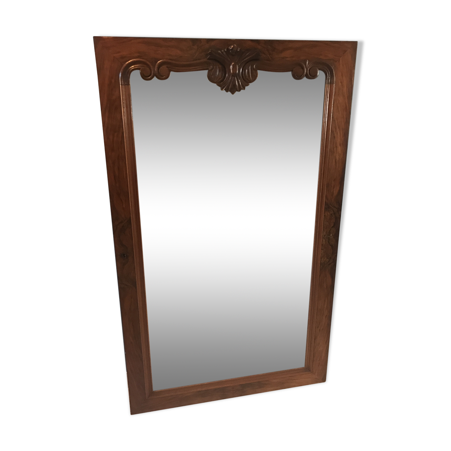 Large mirror carved 137 x 84 cm old door to rack 1920