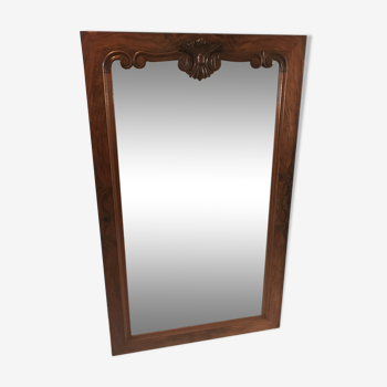 Large mirror carved 137 x 84 cm old door to rack 1920