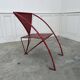 Fauteuil design rouge 1950