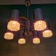 Chrome and brass Space Age chandelier, 1970s.