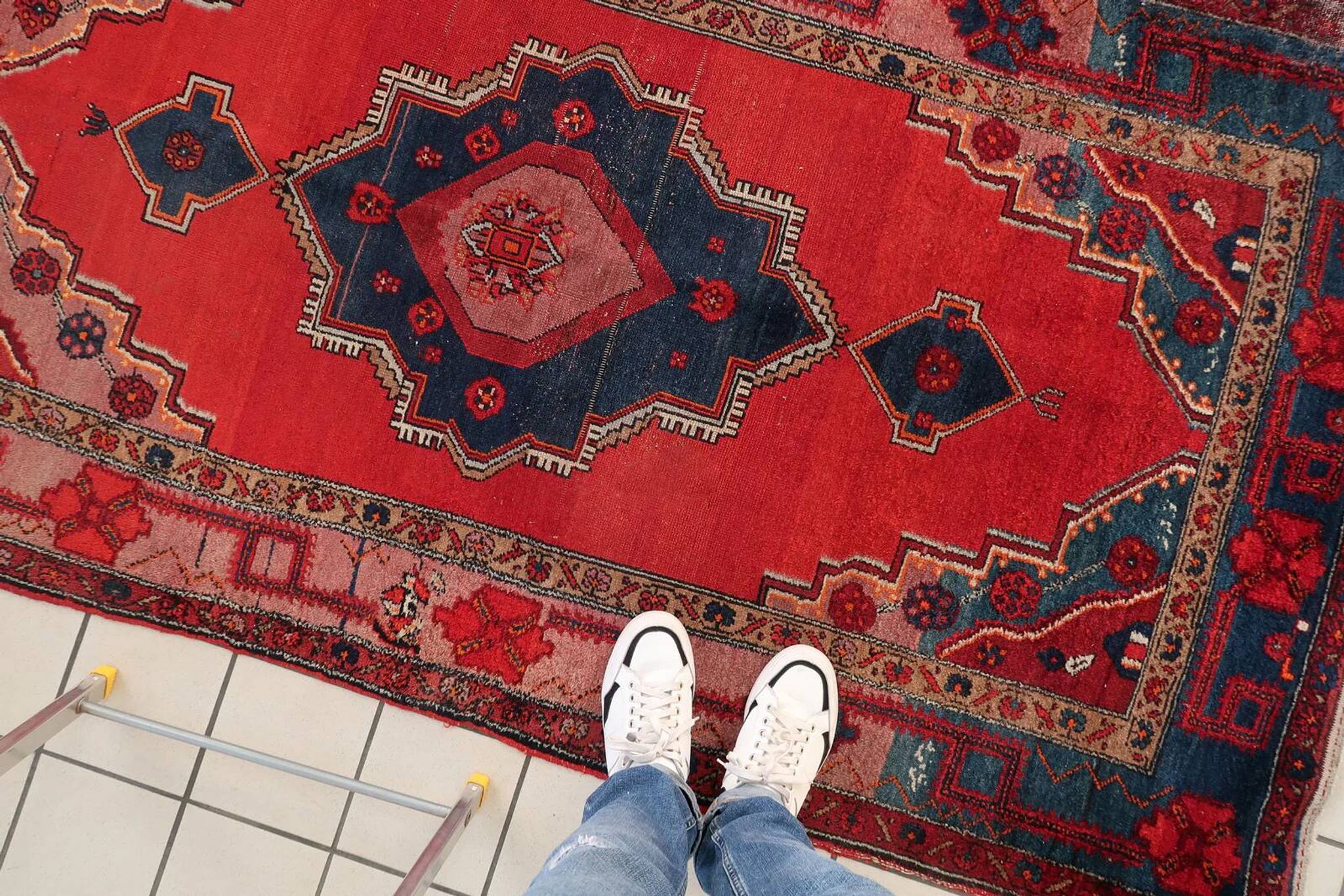 Antique 1920s Persian Malayer rug 127cm x 220cm - 1C1252
