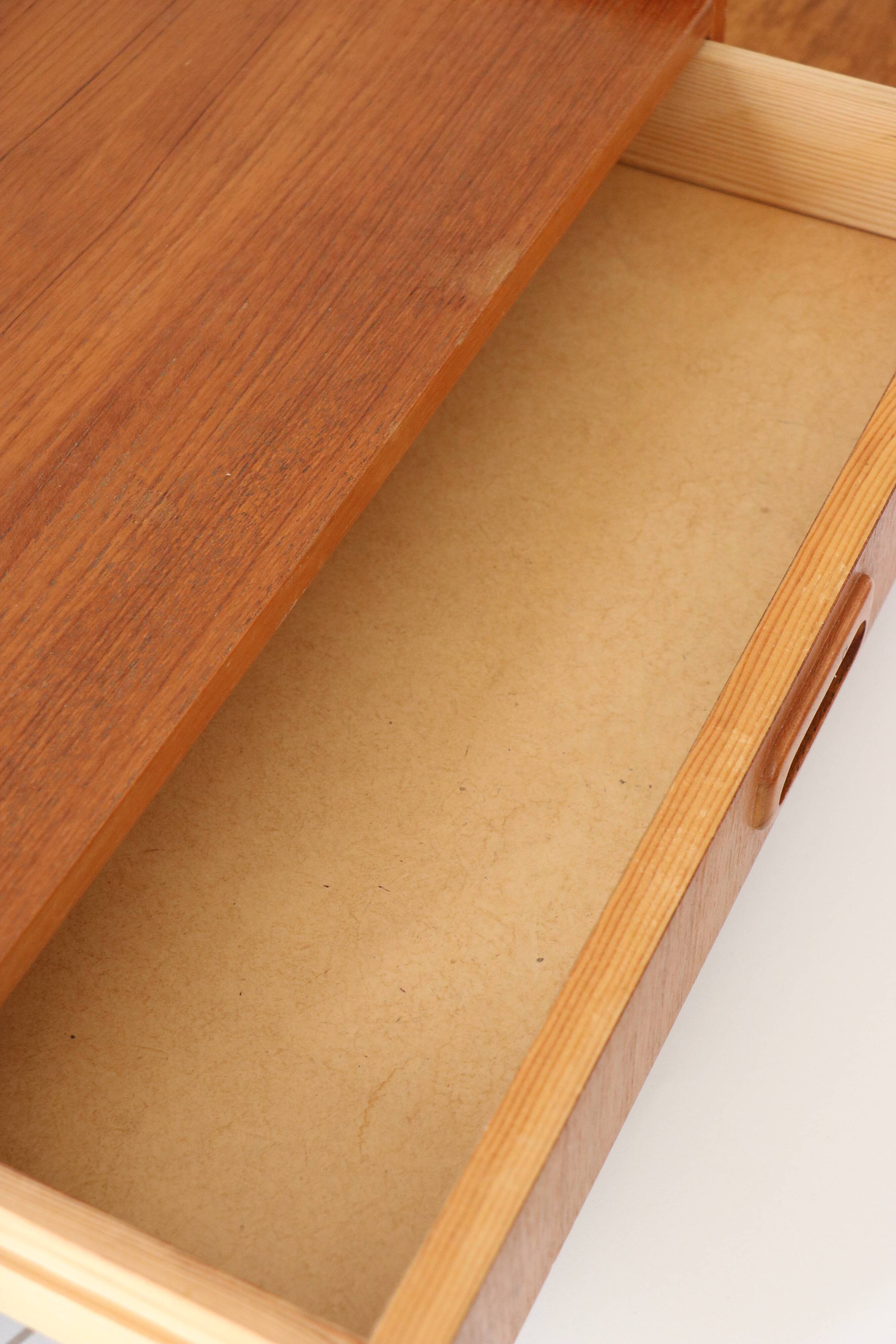 Wall shelf, Scandinavian teak wall bedside table, 1960