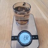 4 smoked glass mugs