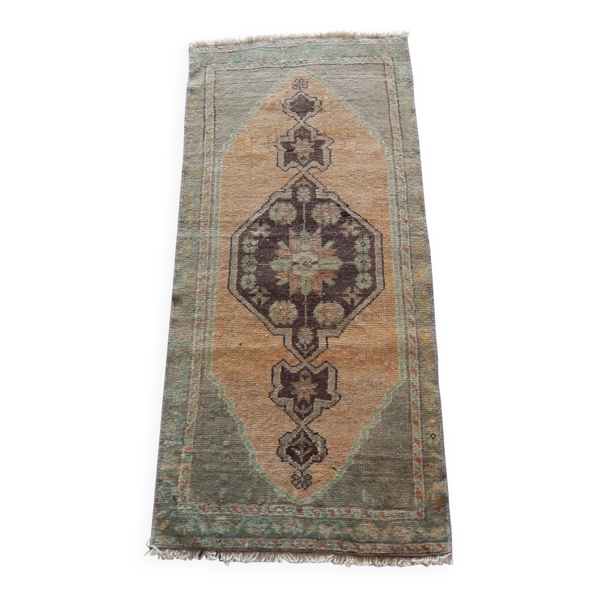 Tapis de couloir turc vintage 48x103 cm