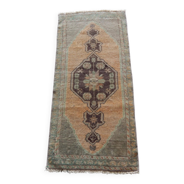 Tapis de couloir turc vintage 48x103 cm