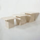 Set of 3 vintage travertine coffee tables, italy, 1970