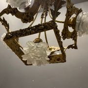 Italian liberty gold gilded chandelier