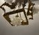 Italian liberty gold gilded chandelier