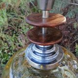 Vintage suspension ball in amber glass