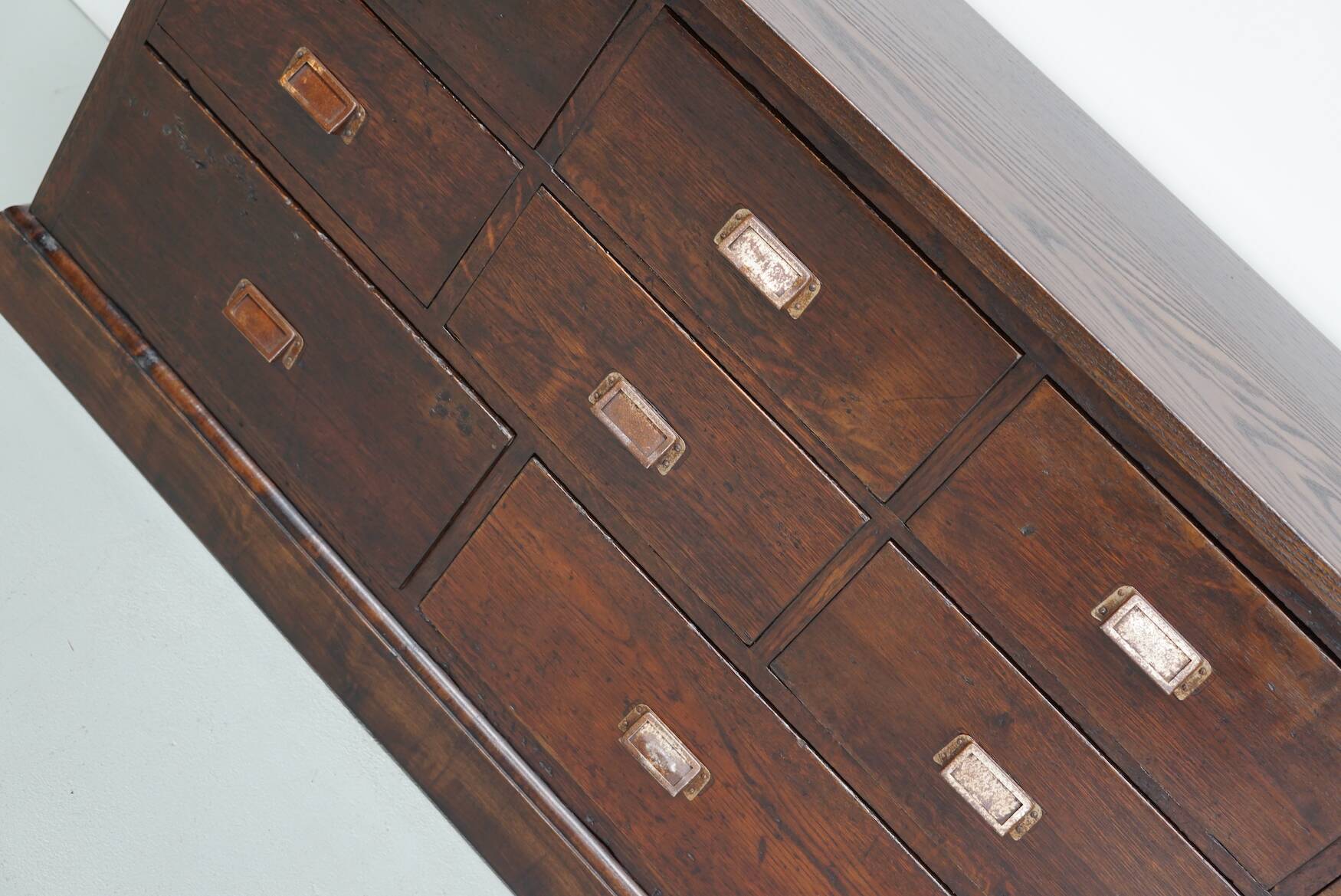 Vintage Dutch Oak Apothecary/Shop Cabinet, 1950s