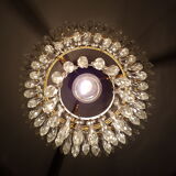 Chandelier 3 rows of crystal pendants