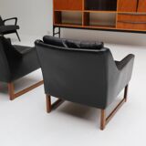 Pair of leather armchairs by Rudolf Bernd Glatzel for Kill International 1960