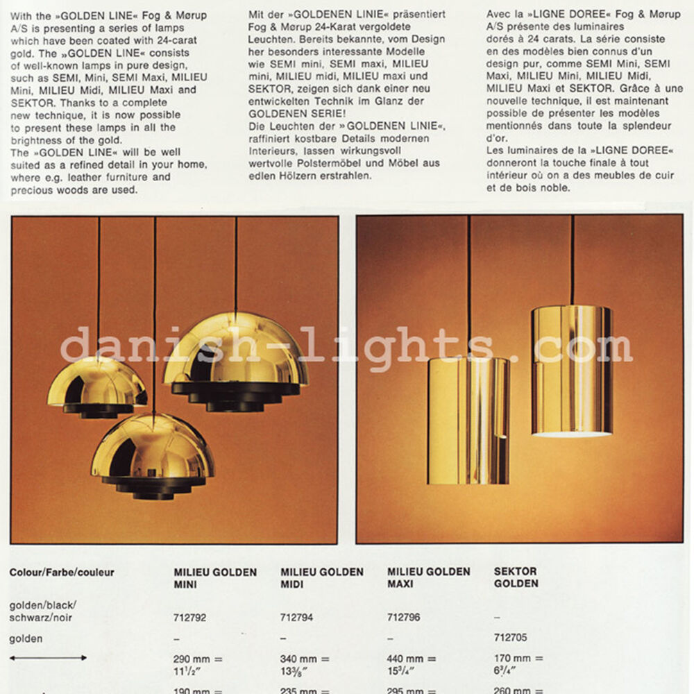 Suspension metal "Middle" of Jo Hammerborg for Fog and Morup in the 1960s