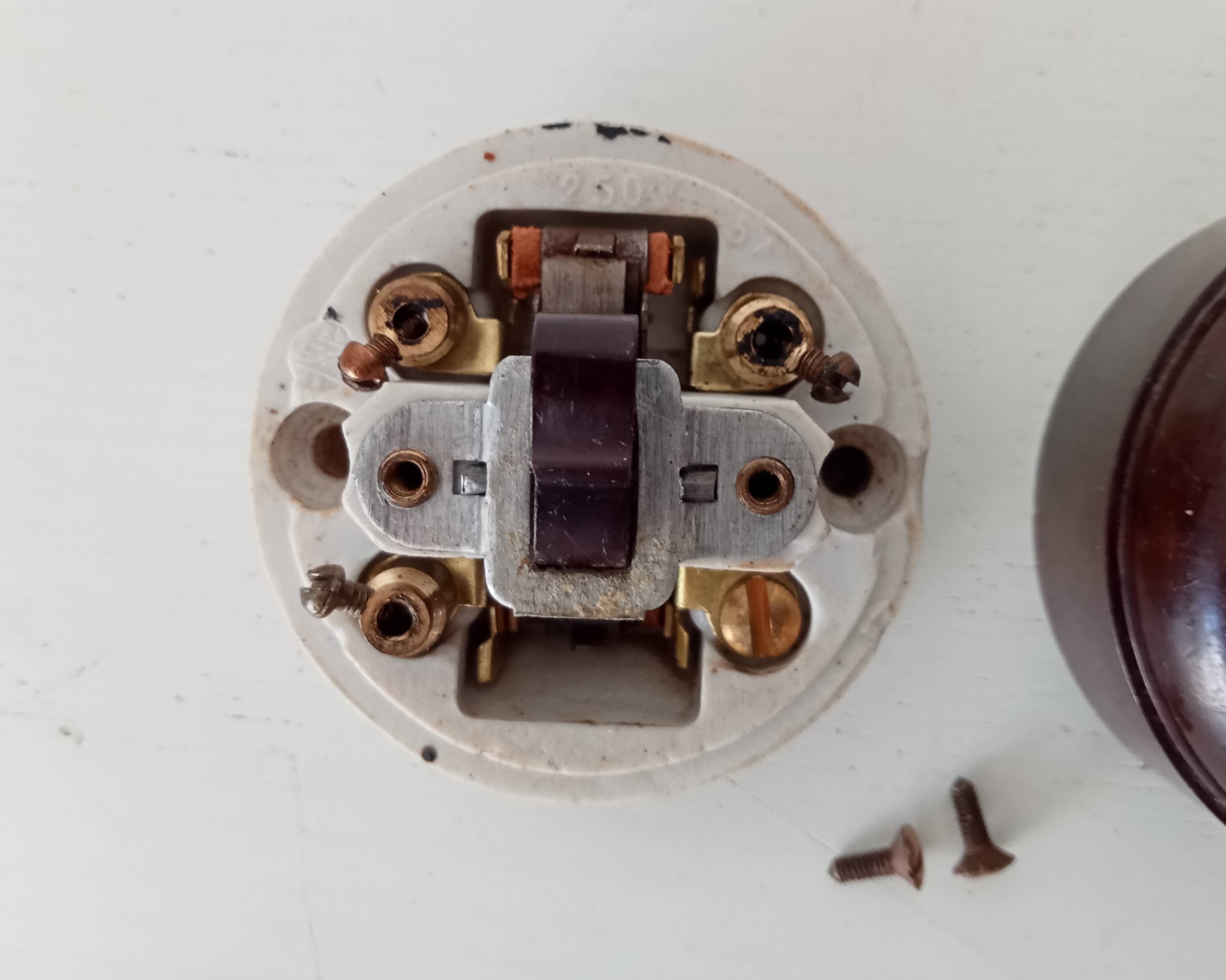 Vintage bakelite switch from the 50s