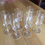 6 champagne glasses