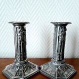 Pair of candlesticks by Victor Saglier 19th century