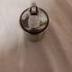 Chrome steel table lighter, vintage 1970s