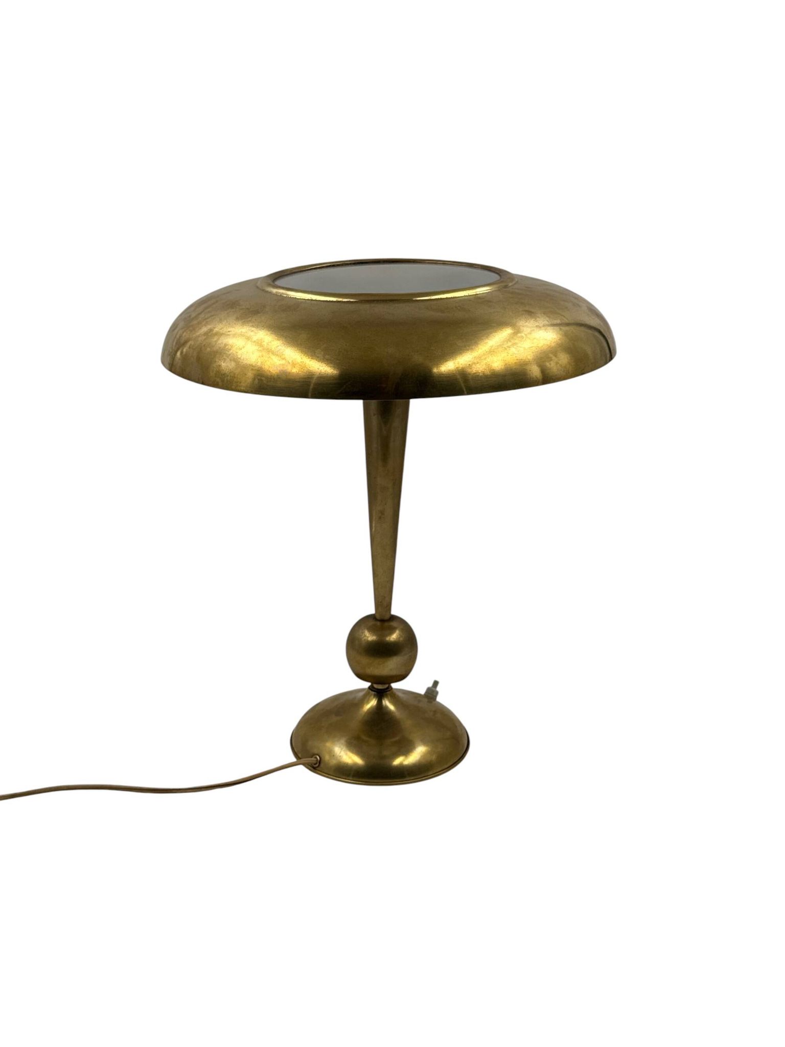 Oscar Torlasco, mod. 143 brass table / desk lamp, Prod. Lumi, Italy 1950s