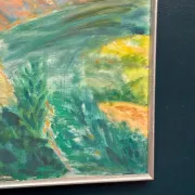 Original Swedish Oil on Canvas – "Landscape" by Lalla Blecher – Signed – Dated 1994 – Framed – 63 × 53 cm (24.8" × 20.9")