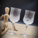 Set 4 verres ciselés en cristal bas
