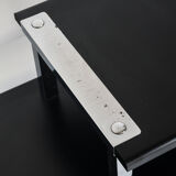 Vintage Hi-Fi furniture in lacquered wood and chrome iron, Spain, 1980