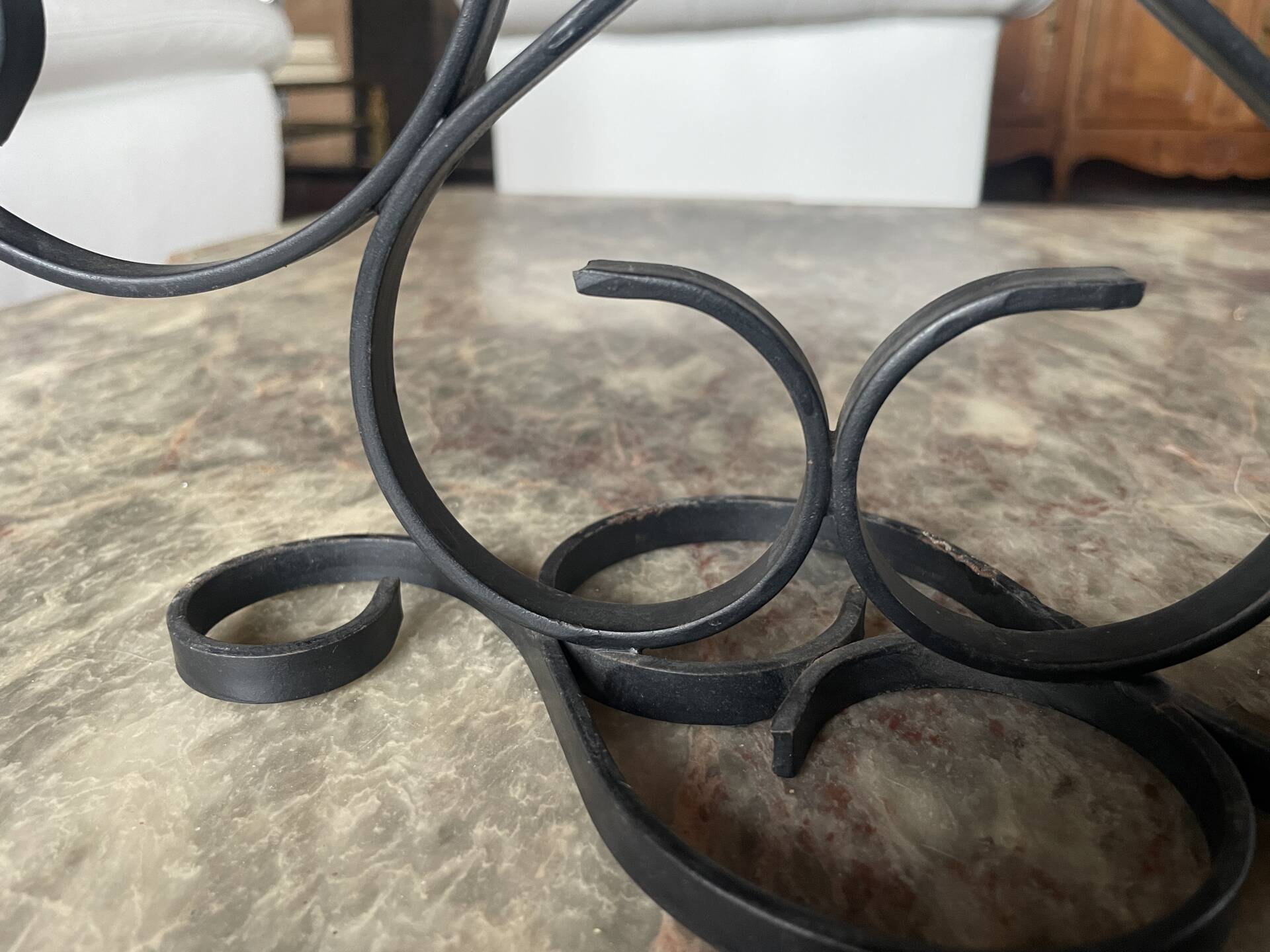 Vintage wrought iron candlestick