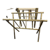 Hollywood Regency Brass and Bamboo Magazine Rack by Maison Baguès, 1970s