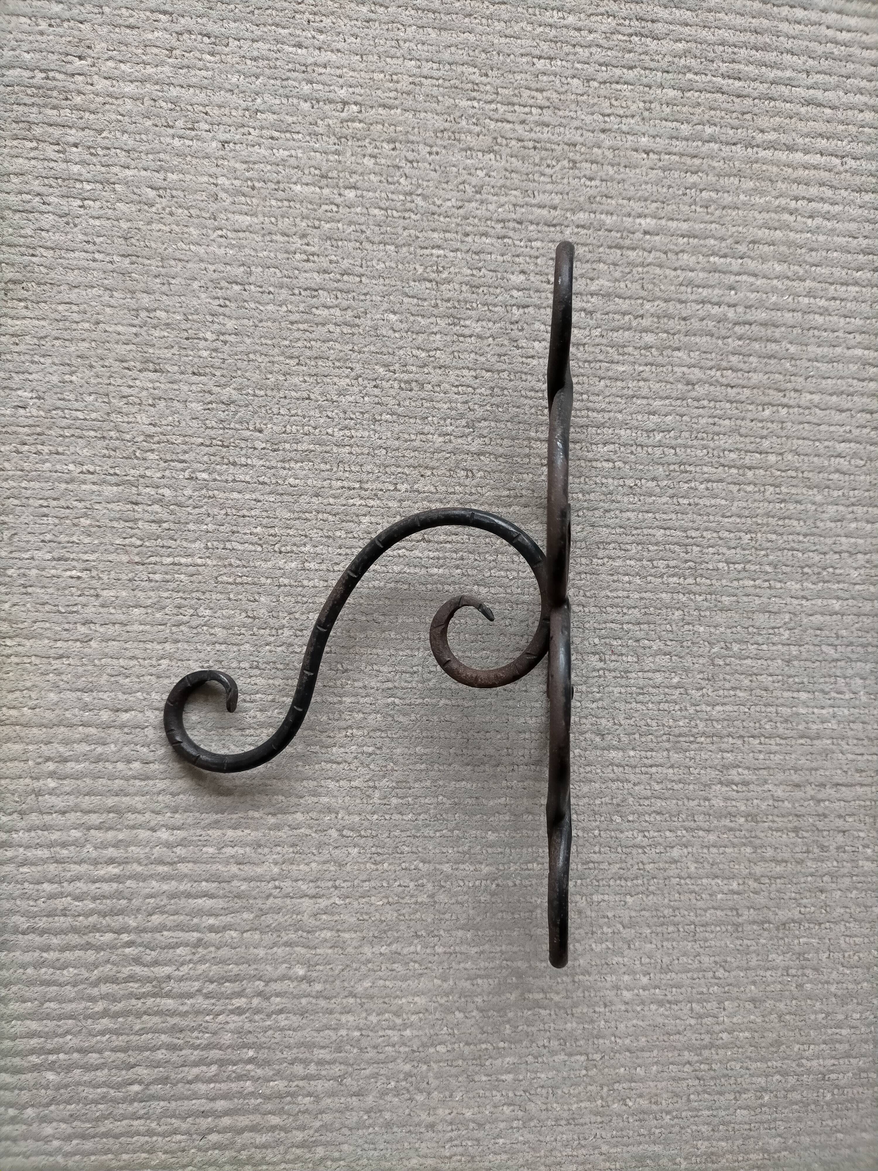 Wrought iron patère