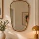 Golden Metal Rearview Mirror
