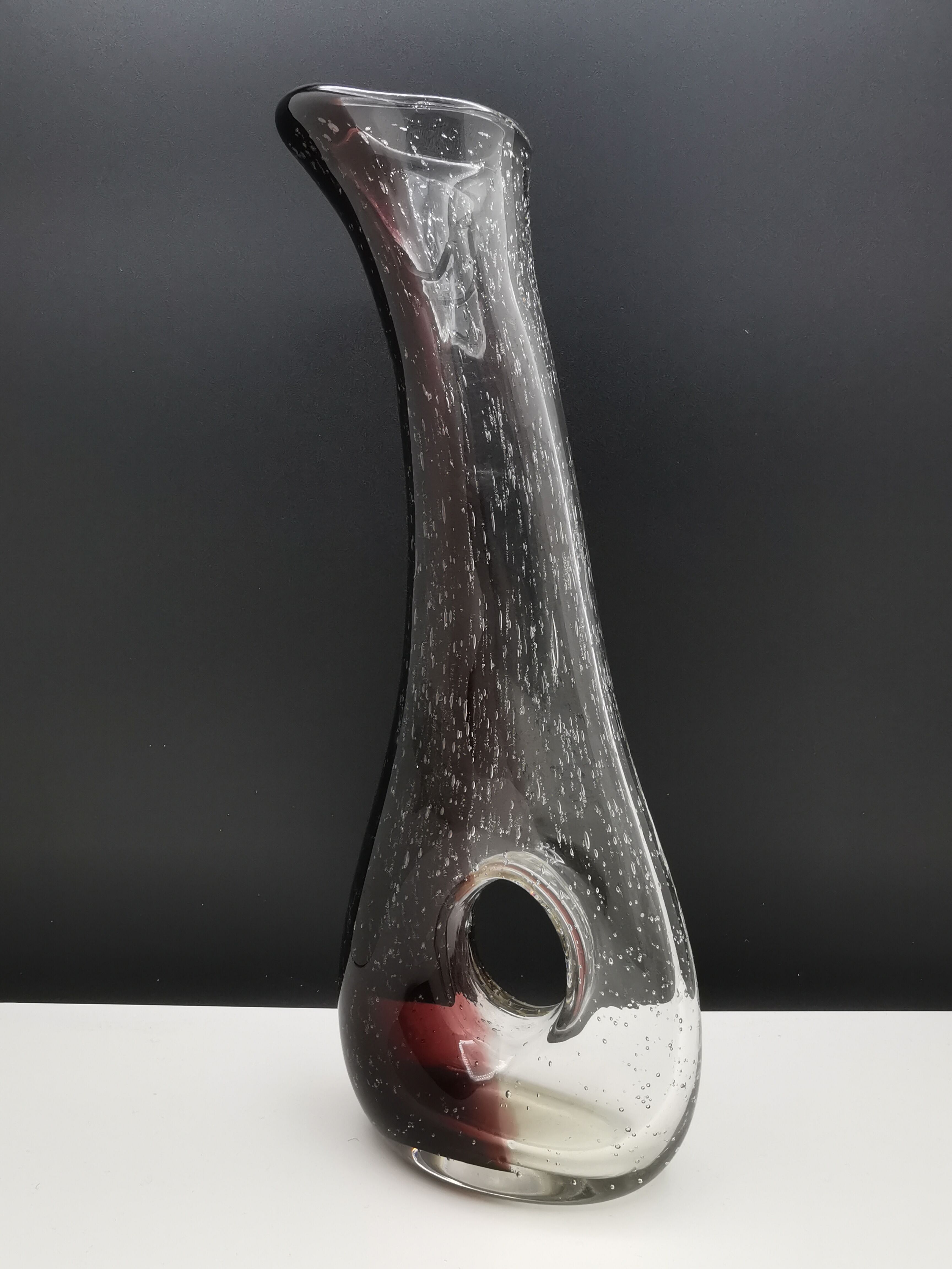 Vintage glass vase bubble 60s/70s