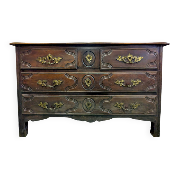 Commode époque Louis XIV en noyer