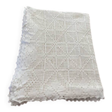 Handmade crocheted cotton bedspread