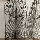 20th century wrought iron four-leaf partition