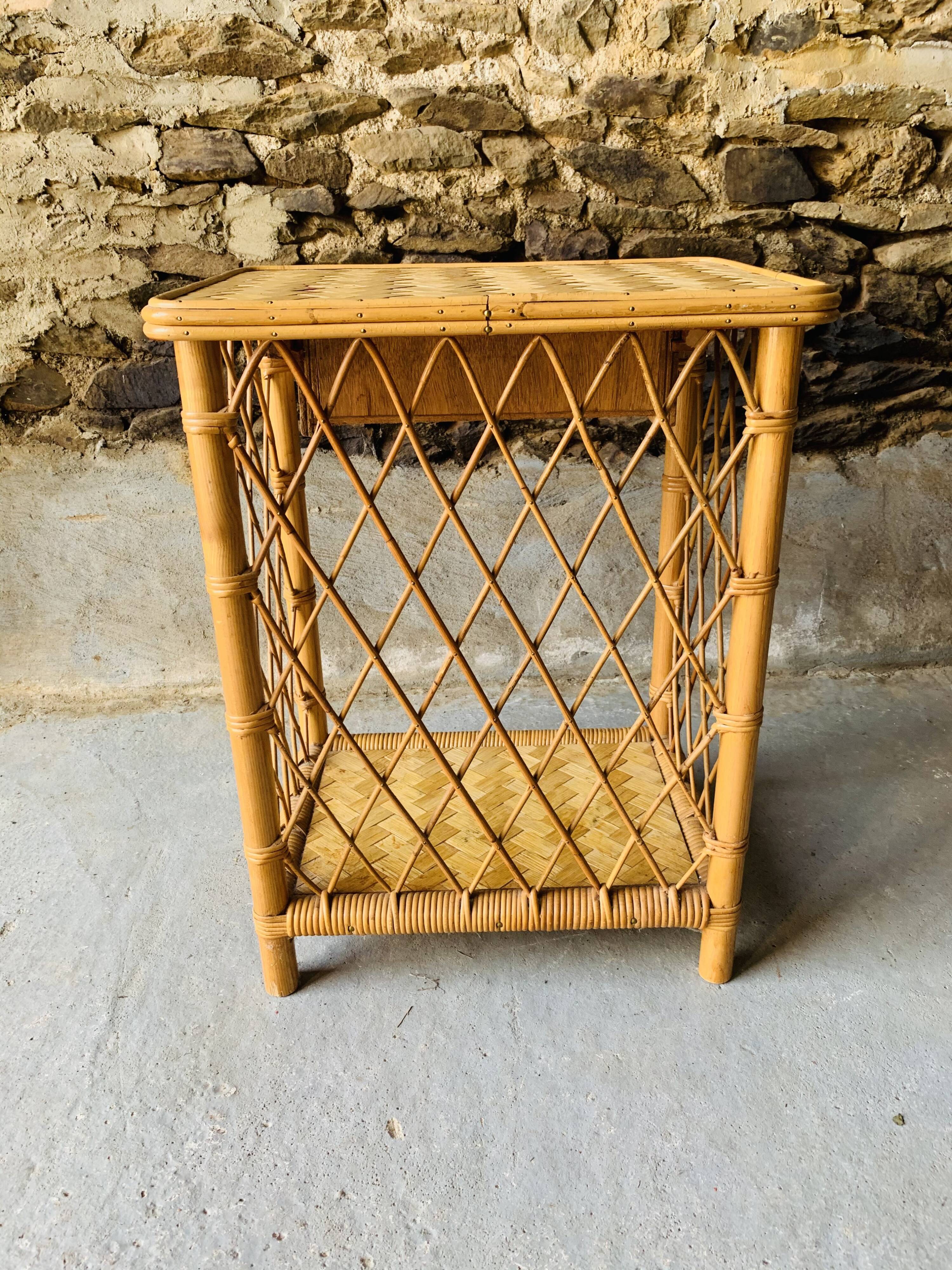 Rattan nightstand