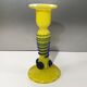 Yellow soliflore twisted with blue glass from the 60s/70s