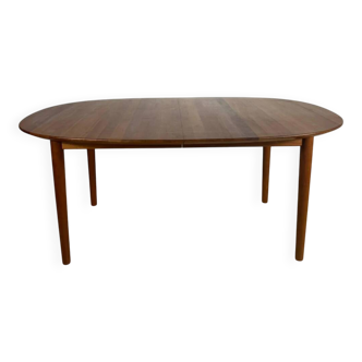 Table à manger en teck avec trois rallonges – design scandinave vintage