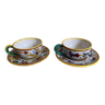 Set of two Deruta Italian ceramic cups