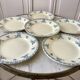 set of 6 dessert plates Terre de Fer St Amand model "Athens" XXth