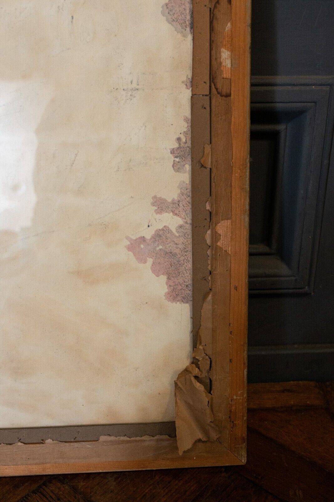 Watercolor on cardboard by Chab XXth tree 1947