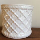White earthenware planter