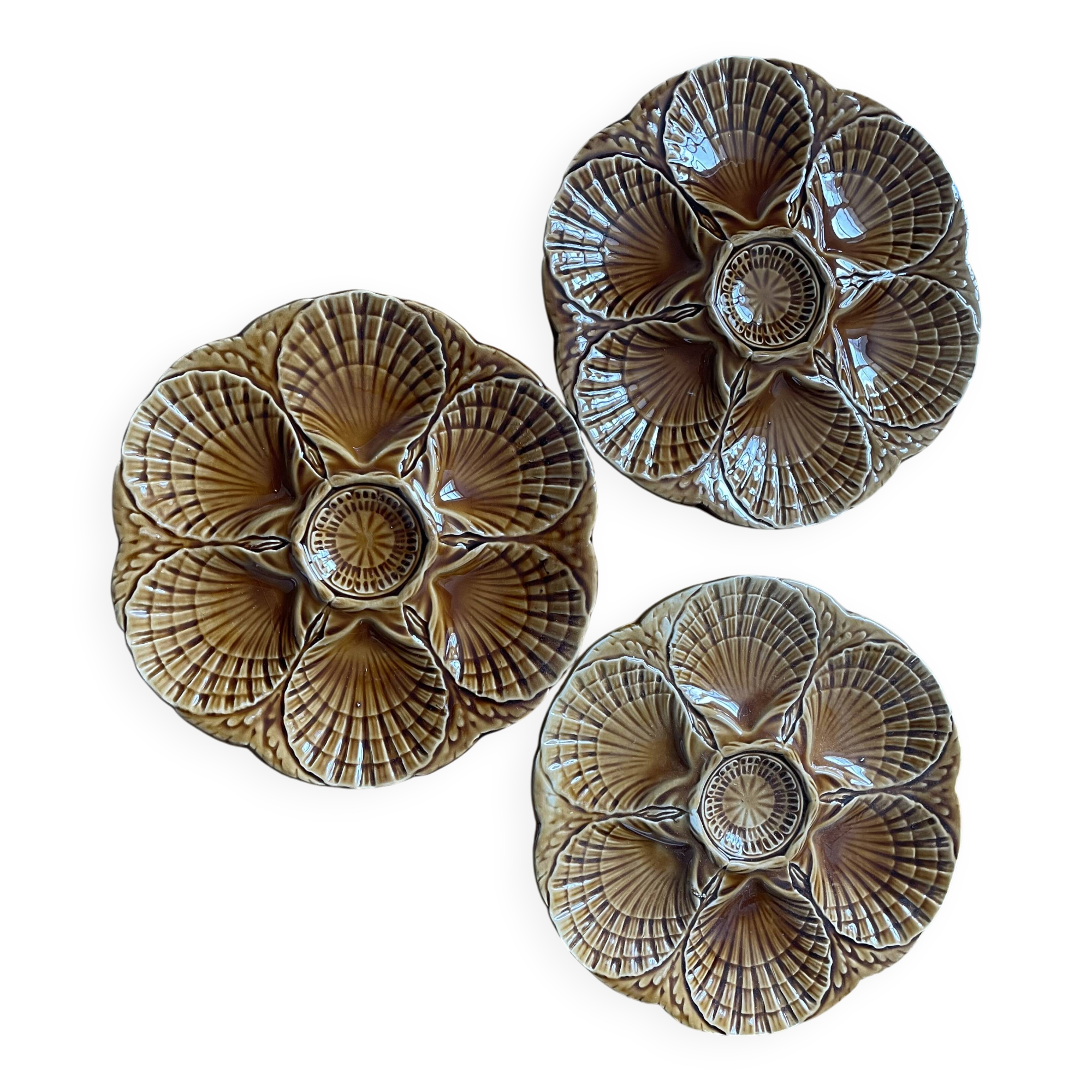 3 oyster plates from Sarreguemines 250907
