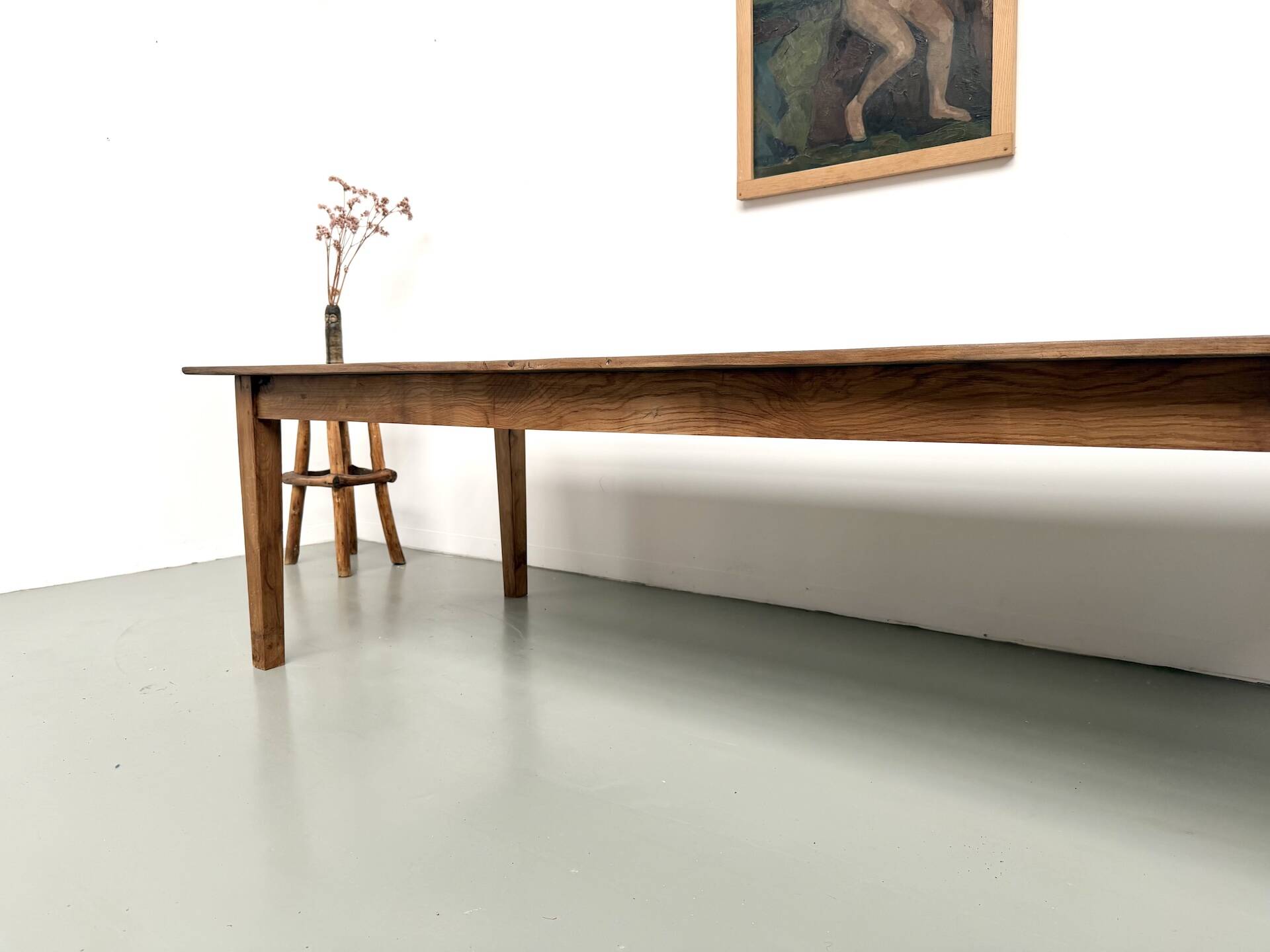 Very large farmhouse table in solid oak.