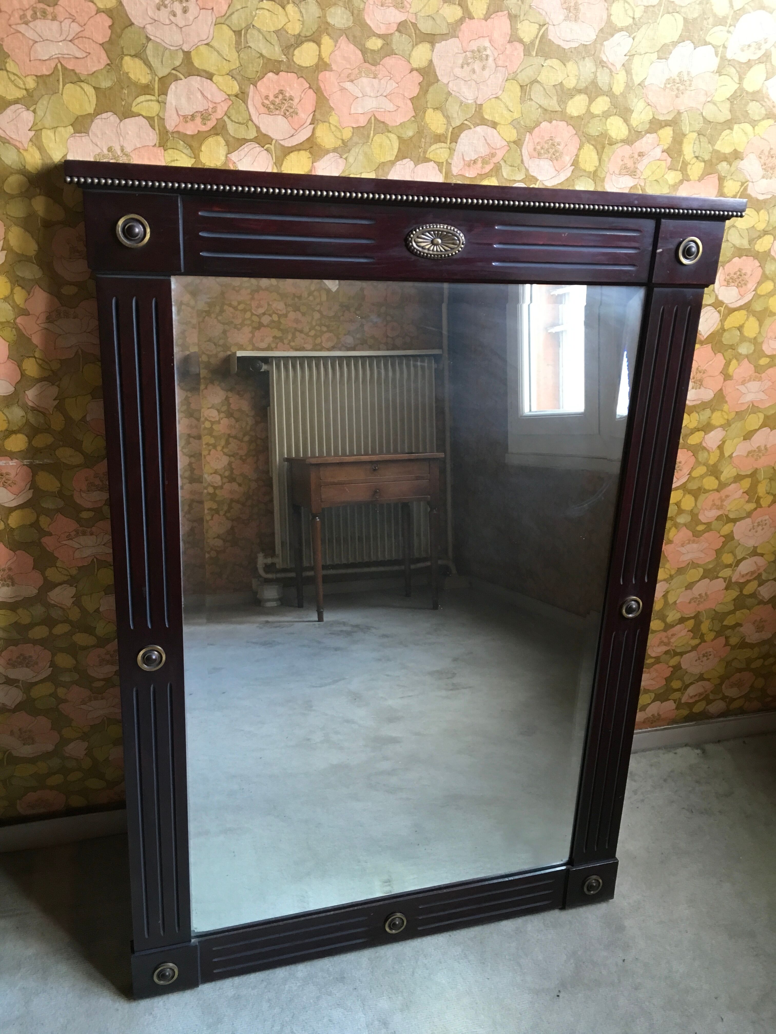 Miroir en palissandre 92x67cm